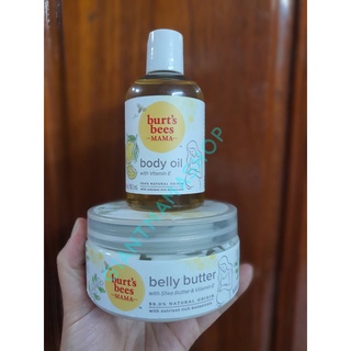 🇺🇸 **แพคเกจใหม่** BURTS BEE MAMA / BABY BEE body oil ครีมทากันท้องลาย ของแท้ พร้อมส่ง