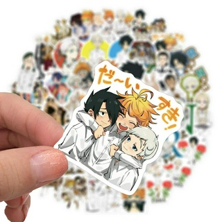 💥พร้อมส่ง💥พันธสัญญาเนเวอร์แลนด์ The Promised Neverland 約定的夢幻島 sticker กันน้ำรูปแบบที่แตกต่างกัน  สเก็ตบอร์ด 50pcs