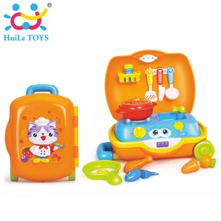 **ถูกที่สุด**Babies Books Toys ชุดครัว ทำอาหาร กระเป๋าลาก มีไฟ มีเสียง ของเล่นบทบาทสมมติ ของเล่นเสริมพั