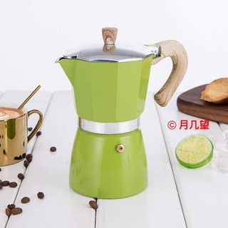 สีเขียว กาต้มกาแฟสด แบบแรงดัน espresso pot กาต้มทำจากอลูมิเนียม มอคค่าพอท 150 มล.