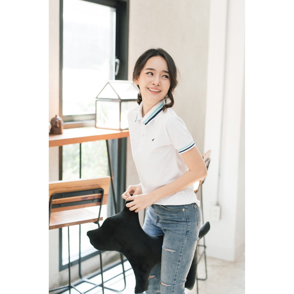 เสื้อโปโล สีขาว Bulltus Brand รุ่น Double Line Collection - รูปที่ 3