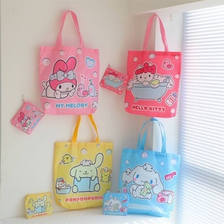 กระเป๋า Sanrio Character ECO-Bag แบบมีกระเป๋าแยกพับเก็บได้ กระเป่าลดโลกร้อน