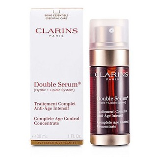 CLARINS Double Serum Hydric+Lipidic System Traitement Complet Anti-Age Intensif 30 ml. เซรั่มต่อต้านความร่วงโรยอันดับ 1