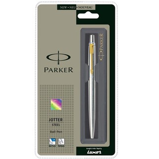 Parker Jotter SS Steel GT Ball Point Pen (Gold Trim)