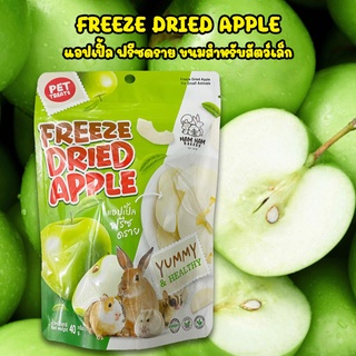 แอปเปิ้ล ฟรีซดราย apple ขนมกินเล่น สำหรับสัตว์เล็ก สะอาด ปลอดภัย กระต่าย แฮมเตอร์ ชูการ์ แกสบี้