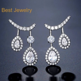 Best Jewelryต่างหูเพชรเกรดพรีเมี่ยม ประกายไฟเทียเท่าเพชรแท้ เครื่องประดับออกงาน เกรดสวย สร้อยเพชร รับ dropship