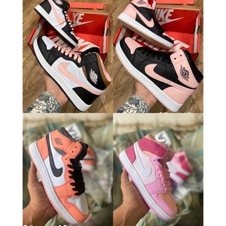 🌸รองเท้าผ้าใบข้อสูง🌸 New Air Jordan 1 Retro High Rust Pink มีพร้อมส่ง 36-40 สินค้าพร้อมกล่อง+ใบเสร็จ🌸