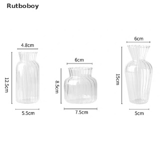 [Rut] แจกันดอกไม้ แบบใส แจกันแก้ว เครื่องประดับ พืช ที่ใส่ภาชนะ COD