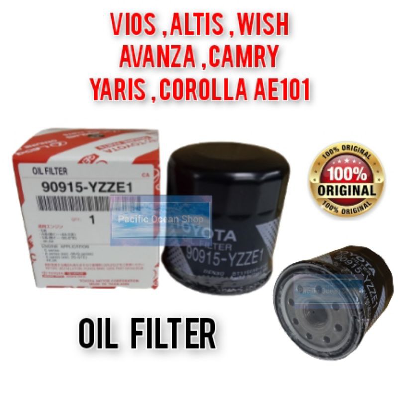 กรองน้ํามันเครื่องTOYOTA Vios Camry Hilux Avanza Corolla Altis Wish 90915-YZZE1 90915-YZZE2 90915-YZ