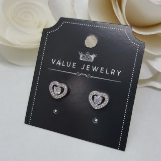 ER6023 Value Jewelry ต่างหูแฟชั่นประดับเพชร CZ