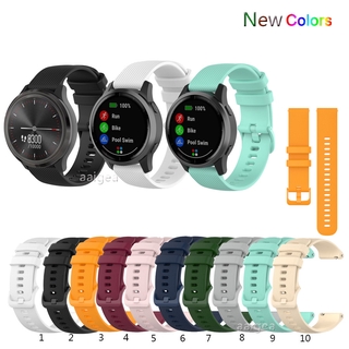 สายนาฬิกาซิลิโคน 18 มม. สำหรับ Garmin Vivomove 3s Vivoactive 4s GarminActive S