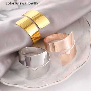 Colorfulswallowfly 1pc Simple and stylish modern hotel napkin buckle napkin ring New cloth ring CSF