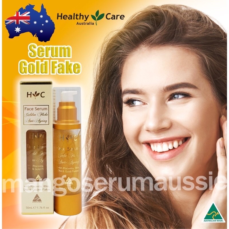 เซรั่มหน้าใสเกล็ดทองคำHC Golden Flakeต่อต้านริ้วรอยหน้าสว่างขาวใสและชุ่มชื้น50mL EXP:2028