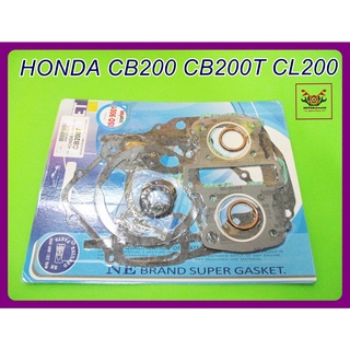 HONDA CB200 CB200T CL200 year 1974-1976 GASKET COMPLETE SET "NON ASBESTOS" // ปะเก็นเครื่อง ชุดใหญ่ ครบชุด ได้มาตรฐาน