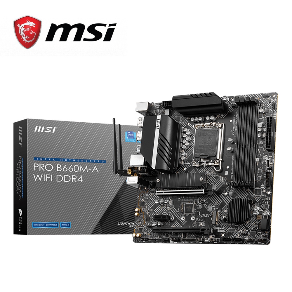 เมนบอร์ด MSI PRO B660M-A WIFI DDR4 (Intel LGA1700)