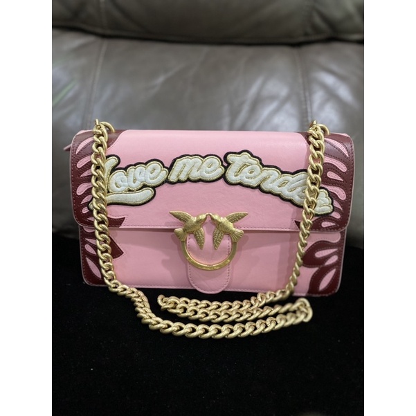 Pinko Limited Edition “LOVE ME TENDER” Pink Gold chain ของแท้100%
