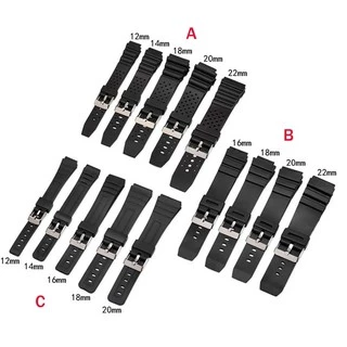 สายนาฬิกา สายยางทรง Sport สำหรับ Casio และนาฬิกาทั่วๆ ไป มีขนาด 18mm, 20mm และ 22mm