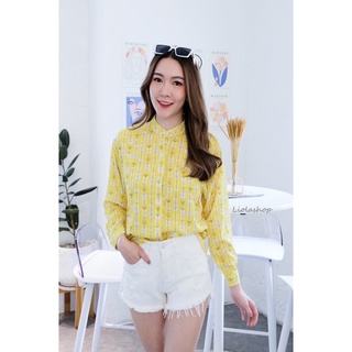 เสื้อเชิ้ตคอจีน ลายกราฟฟิก