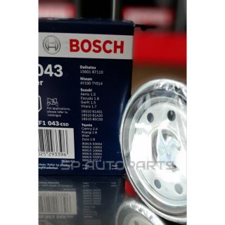 ไส้กรองน้ำมันเครื่อง 1043 BOSCH SUZUKI SWIFT 1.5 SUZUKI CARIBIAN SJ413 TOYOTA 24 VALVE CAMRY 2.0 2.4 SXV20 ACV30 40 WISH