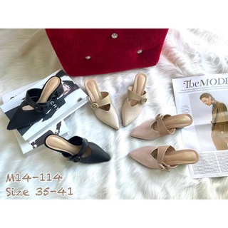 Niwa shoes รองเท้าสตรี ส้รสูง รหัส114 หนังนิ่ม 2.5นื้ว