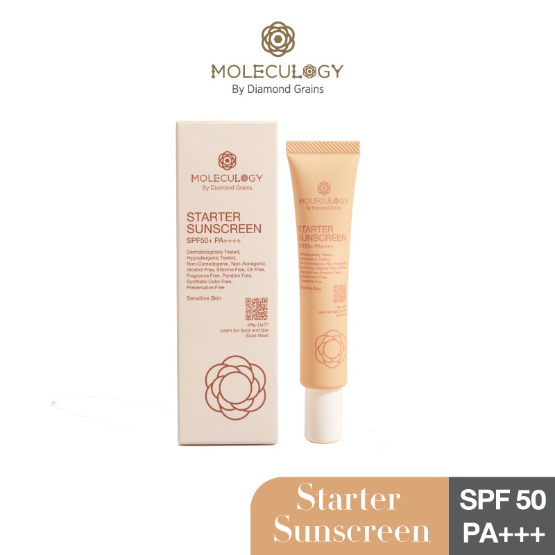 ☊MOLECULOGY Starter Sunscreen SPF50+ PA++++ (30g) ครีมกันแดด โมเลกุลโลจี้ สตาร์ทเตอร์ซันสกรีน เอสพีเ