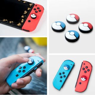 [พร้อมส่ง] Pokeball Thumb Grips Joy Con for Nintendo Switch