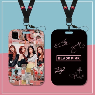 【6】กระเป๋าใส่บัตรประชาชน ลาย Blackpink K-pop น่ารัก พร้อมสายคล้อง สําหรับเด็กผู้หญิง