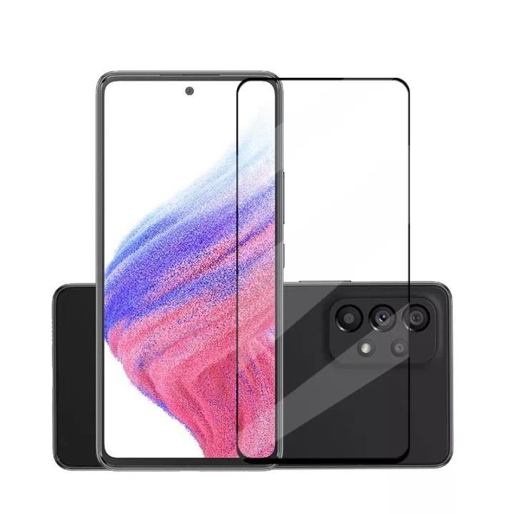 ฟิล์มเต็มจอนิรภัย For Samsung A06 A16 A55 A53 5G ฟิล์มขอบดำ กันกระแทก Tempered Glass ส่งจาทไทย ฟิล์มกระจกกันรอย หน้าจอ