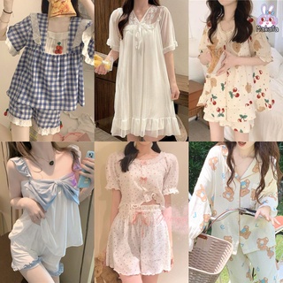 ชุดนอน ชุดนอนผู้หญิง ชุดนอนน่ารัก ชุดเซ็ตและกระโปรง มีหลายแบบให้เลือก FREESIZE ผ้าคอตตอน นุ่มสบาย ใส่เที่ยวใส่นอนได้