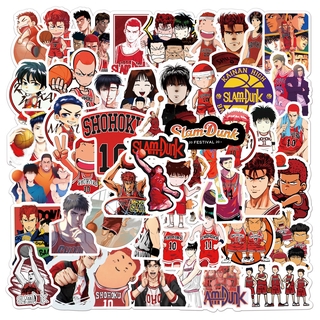 สติ๊กเกอร์ตกแต่งกระเป๋าแล็ปท็อปกันน้ําลายการ์ตูน Slam Dunk Graffiti 50ชิ้น