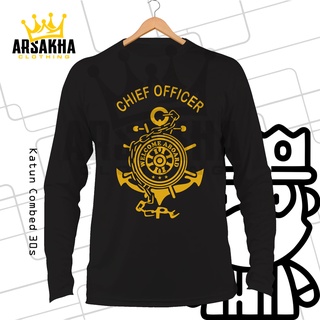 เสื้อยืดแขนยาว ผ้าฝ้าย ลาย Sailor Chief Officer Distro Combed 30S - Arsakha สําหรับผู้ชาย