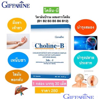 CHOLINE B GIFFARINE โคลีน บี กิฟฟารีน | วิตามิน อาหารเสริม วิตามิน-บีคอมเพล็กซ์