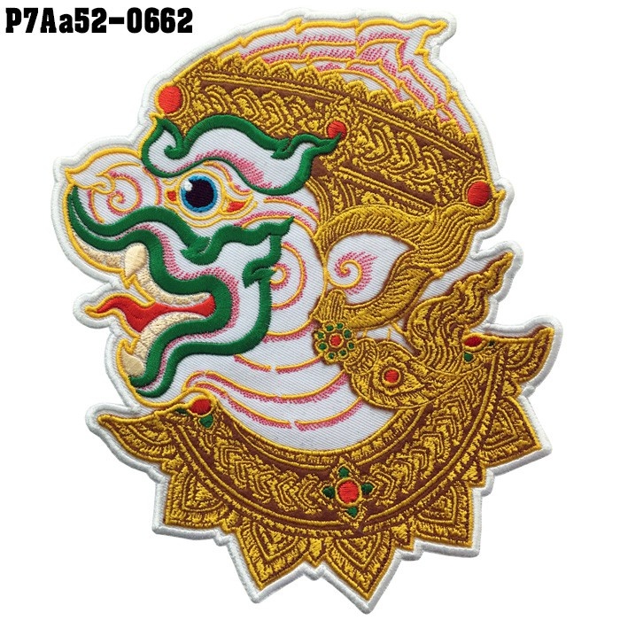 Patch อาร์มปักหนุมาน 18x15cm สีสดใส งานปักละเอียด รุ่น P7Aa52-0662