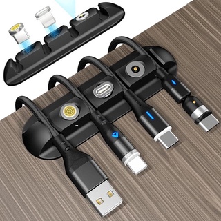 3 in 1 อุปกรณ์จัดเก็บสายชาร์จ USB ซิลิโคน อเนกประสงค์ และกล่องเก็บปลั๊กแม่เหล็ก