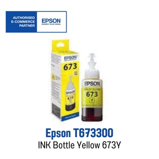 Epson 673 Y 🌟 Original Ink Bottle 🌟 หมึกอิงค์เจ็ทสีเหลือง ( C13T673400 ) 🟨