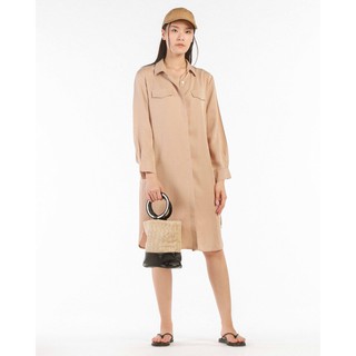 Aliotte - Kaia long Sleeve shirt dress เดรสเชิ้ต แขนยาว ดีเทลผูกเอว