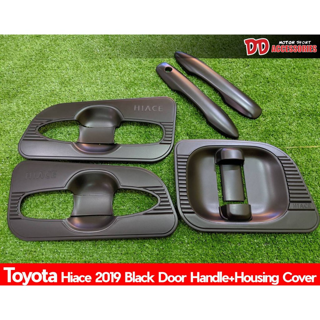 เบ้ามือเปิด ครอบมือดึง Hiace commuter 2019 2020 2021 2022 2023 hiace300 สีดำด้าน