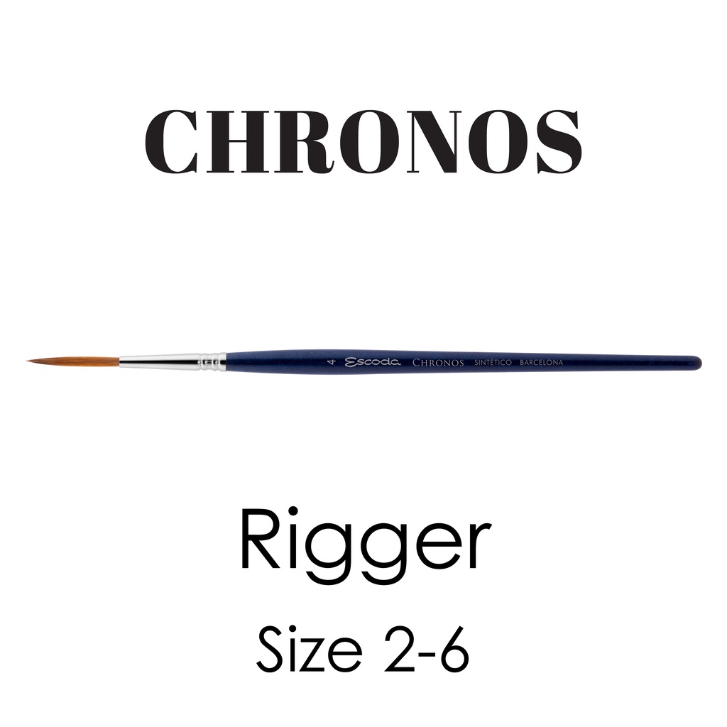 Escoda พู่กัน สีน้ำ สีอคิลิค สีน้ำมัน หัวแบน Bright ขนสัตว์ CHRONOS BRIGHT TORAY-R MIX SYNTHETIC S/H E21352XXXX