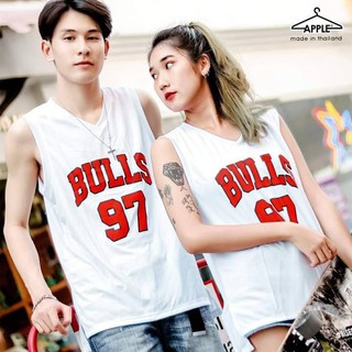 เสื้อบาส เสื้อแขนกุด เสื้อกีฬา สีล้วน BULL 23 ระบายอากาศ ใส่ได้ทั้งชายและหญฺิง