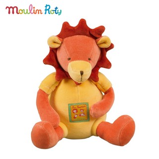 Moulin Roty ตุ๊กตาเสียงดนตรี ตุ๊กตากล่อมนอน ออร์แกนิค โมบายกล่อมเด็ก โมบายดนตรี ตุ๊กตาสิงโต Les Loustics MR-636045