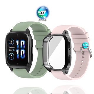 Garmin venu sq 2 สายรัดข้อมือซิลิโคน สายรัดข้อมือกีฬา Garmin venu sq 2 เคสแบบเต็มหน้าจอ เคสป้องกันหน้าจอ Garmin venu sq 2