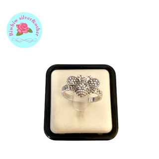 แหวนเงินแท้925 ประดับมาร์คาไซท์( Marcasite Band  Ring)