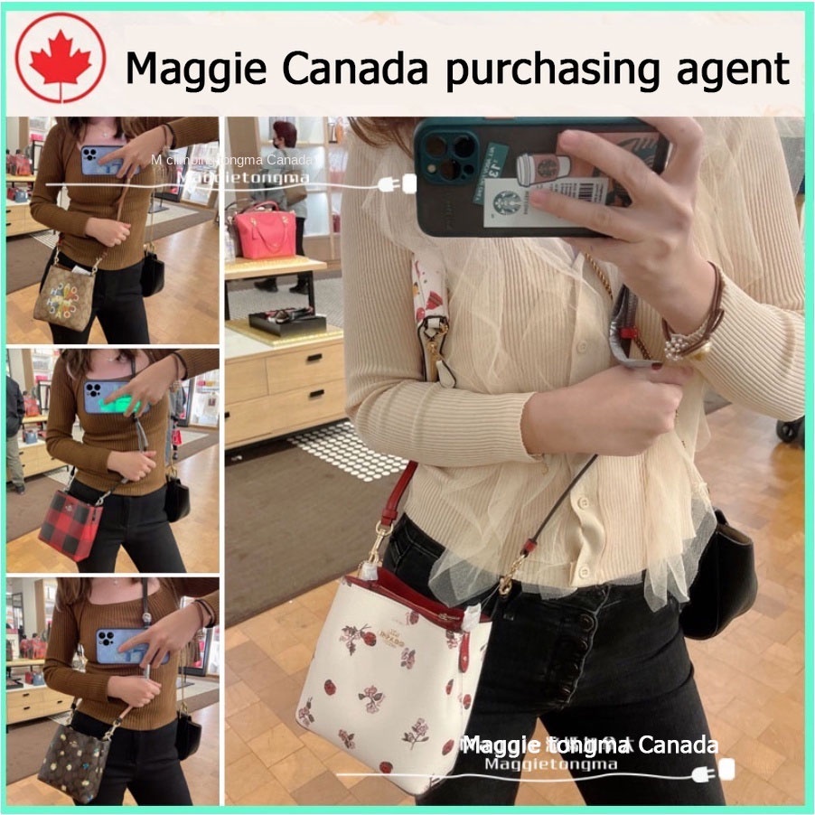 #Maggie Canada# ของแท้ 100% COACH  7266 กระเป๋าสะพายไหล่ข้างเดียวสำหรับสุภาพสตรีรุ่นล่าสุด