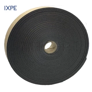 MEKA เทปโฟม IXPE เทปโฟมมีกาวในตัว ติดประตู/หน้าต่าง กันกระแทก เสียง แมลง กันแอร์ออก หนา 3 mm. สีเทาดำ