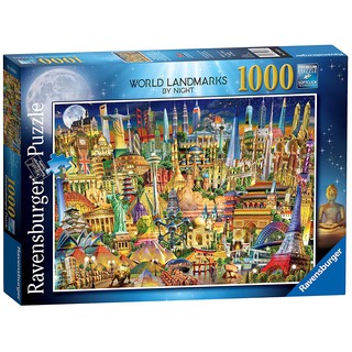 จิ๊กซอว์ Ravensburger -  World Landmarks by Night  1000 piece (ของแท้  มีสินค้าพร้อมส่ง)