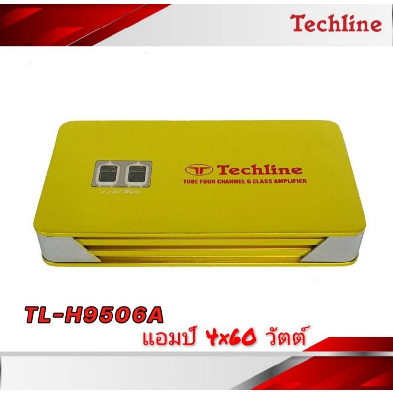 Techline รุ่น TL-H9506A เพาเวอร์แอมป์ 4×60 วัตต์ ติดรถยนต์