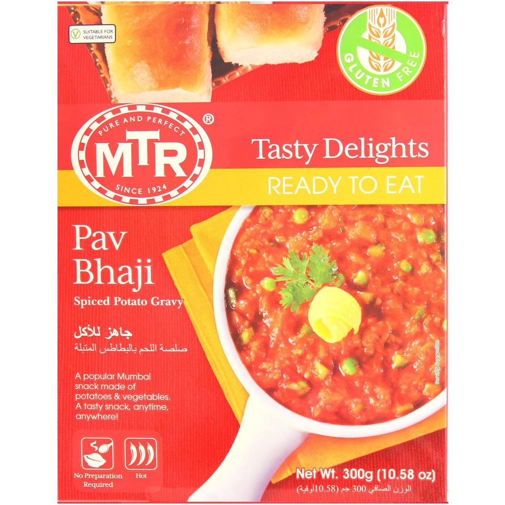 MTR – Ready to Eat Pav Bhaji 300gA delicious combination of potatoes & assorted vegetables,n