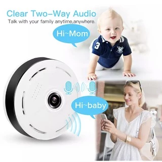 ใหม่อัพเกรด HD2.0MP Full View WIFI 360 องศา Two WAY Audio Panoramic 1080P Fisheye กล้องสมาร์ทไร้สาย V380S
