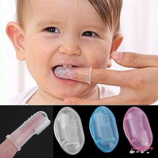 Kids Massager Brush Soft Silicone Finger Toothbrush Baby Teeth Massager [8/6]