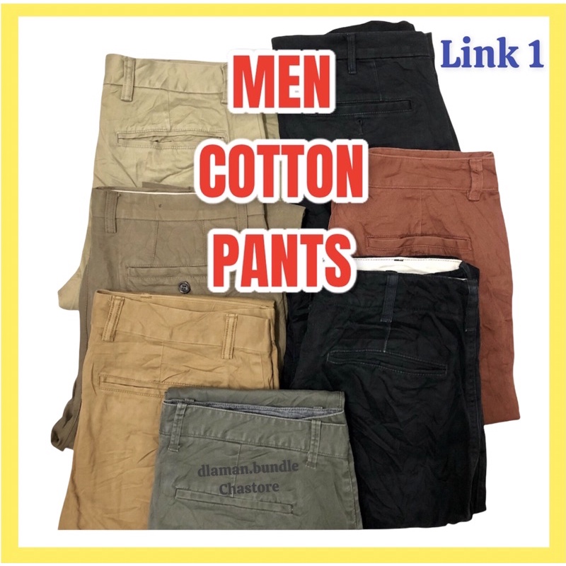 MEN COTTON PANTS SELUAR COTTON SELUAR SLACK LELAKI (Bundle@Use)